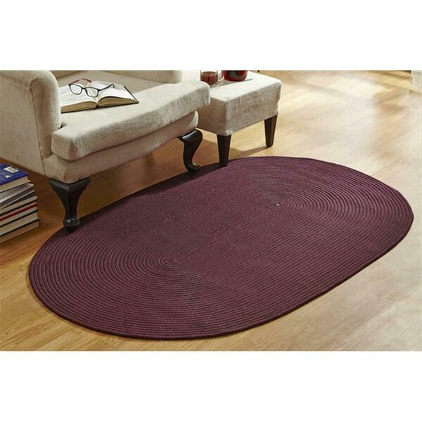 Better Trends Country Solid Braided Rug, Burgundy - 6 ft. Round BRCB6RBUS